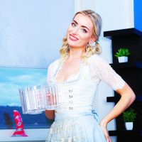 Emily Belle Wet Dirndl Double Anal